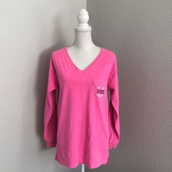 PINK Victoria's Secret Tops - Pink by Victoria’s Secret long sleeve V-neck shirt